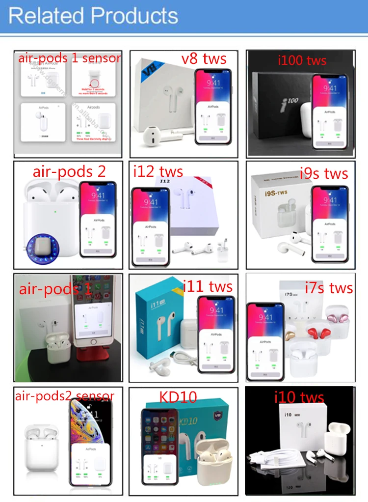 More Sport Wireless Charging Tws I80 Earphones 5.0 Sensor I80S Tws Earbuds With Charging Box In Ear Used Mobile Phone I80 - ANKUX.COM