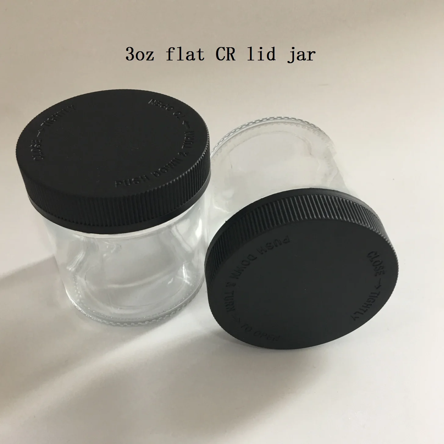 Factory Clear Air Tight Smell Proof Glass Jar Hemp Storage Flat Child