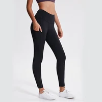 

2020 Wholesale New Four Way Stretch Reflective Fitness Workout Clothing Yoga Pants For Women With Pockets