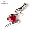 wholesale Synthetic Ruby jewelry pendant custom name 925 sterling silver genuine ruby necklace