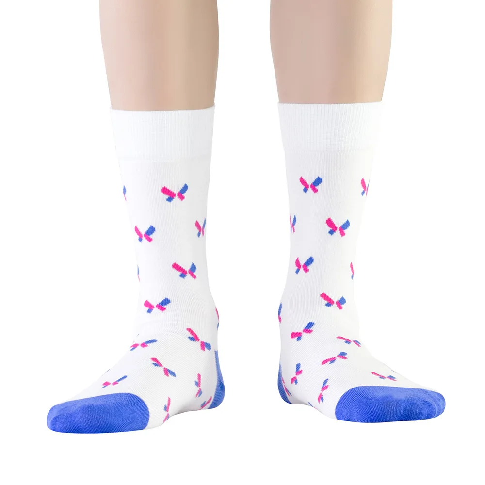 Animal Print Kid Girl White Tube Combed Cotton Women Socks