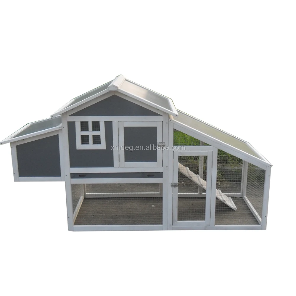 75 Wood Frame Plastic Chicken Coop Hen House With Nesting Box