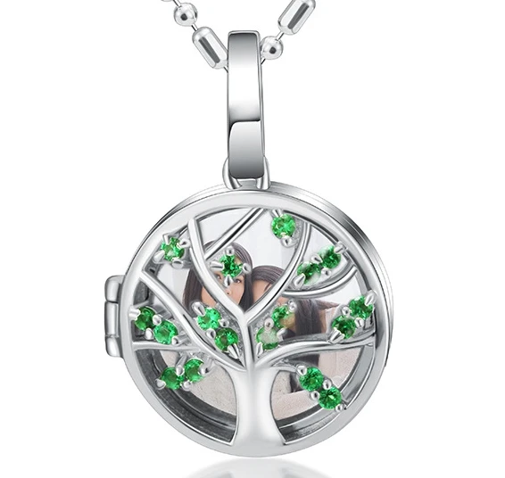 

new design 925 sterling silver heart shaped photo frame pendant DIY Photo Pendant