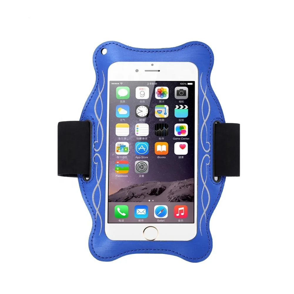 

Reflective High quality material Removable Smartphone Armband Running Arm Bands Flechten Leader for Jogging, Black