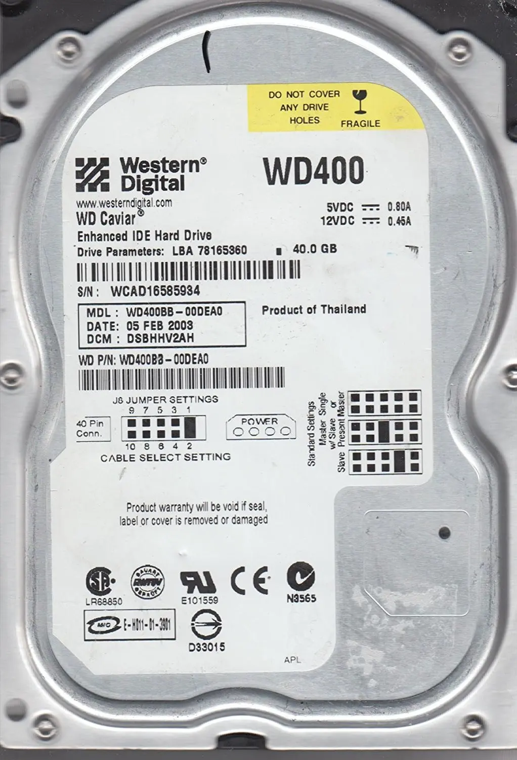 Buy Western Digital Wd400 Enhanced Ide Hard Drive 40gb In Cheap Price On Alibaba Com