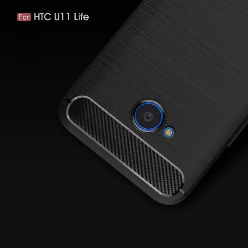 Hot Sell Carbon Fiber Tpu case for HTC U11 life Soft CF Cover