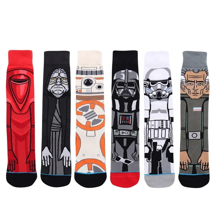High Quality Calcetin Cersonaje Wholesale Kids Socks Cute Star Movie Wars Character Cotton Funky Socks For kids