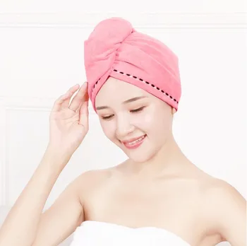 头发干燥毛巾包裹浴头裹头巾/超细纤维快干毛巾