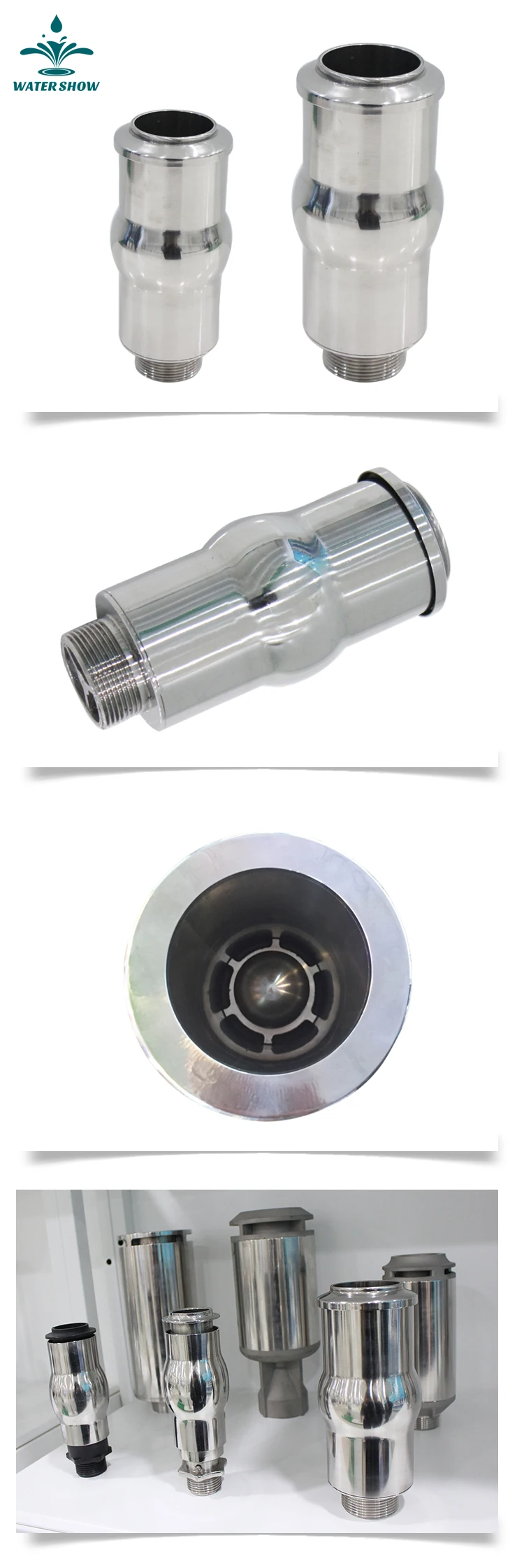 Stainless Steel Bubble Jet Water Fountain Nozzle For Outdoor Water