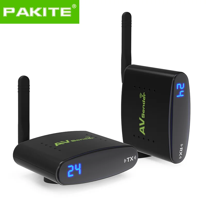 

PAKITE 5.8GHz RCA/AV/BNC Connecter Long Range Wireless AV Sender Audio Video Transmitter Receiver PAT-635