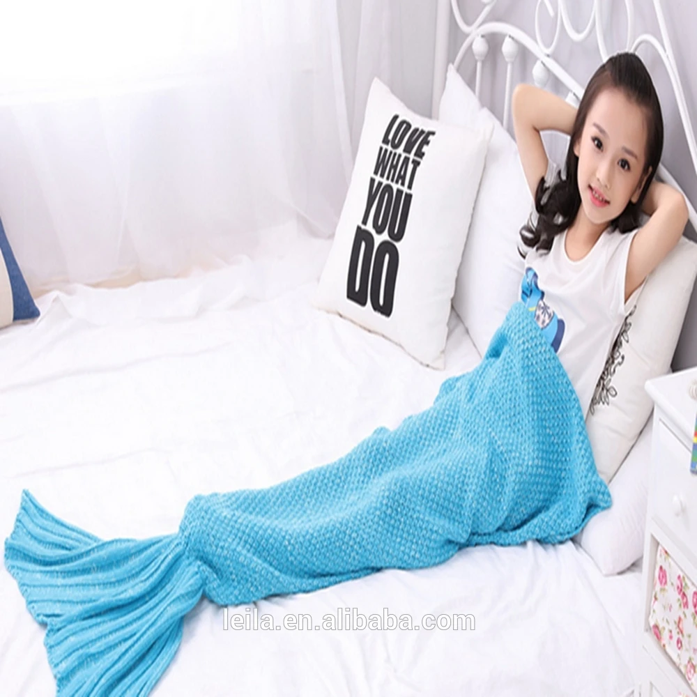 Women Knitted Mermaid Blanket Children Girls Gift Sleeping Bag Minky Mermaid Tail Blanket Buy Mermaid Tail Blanket