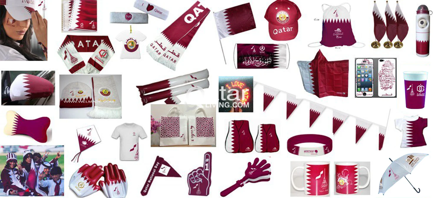 High Quality Custom Your Own Design Qatar National Day Flag Scarf