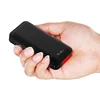 2019 New Arrival Small Portable Leather Feeling 5000 mAh Power Bank with Built-in Micro USB Cable