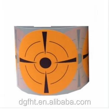 

3 Inch Bullseye Target Stickers Neon Orange Self-Adhesive Targets for Shooting, Fluorescent;customized color