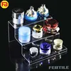 JQ Three Layer of Clear Makeup organizer Acrylic Cosmetics sample Stand Middle Conjoined Ladder Display Shelves j10101