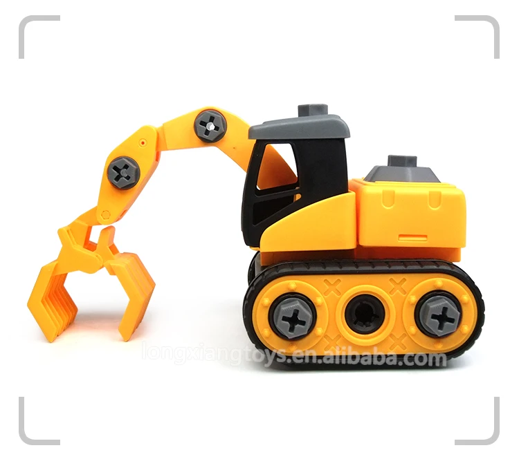 Educational Excavator Model Diy Construction Truck Toy Kids Car DIY Car