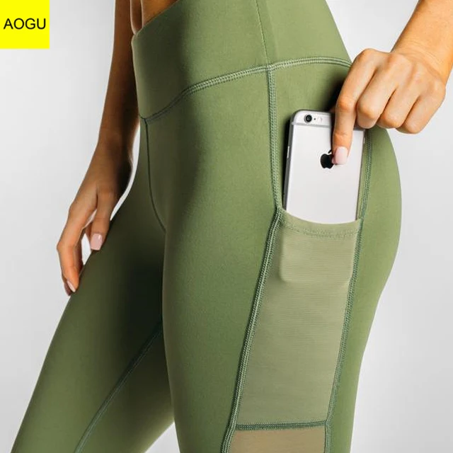 

wholesale printed over heel mesh private label high waist custom yoga pants with pockets, White;oliver;as your request