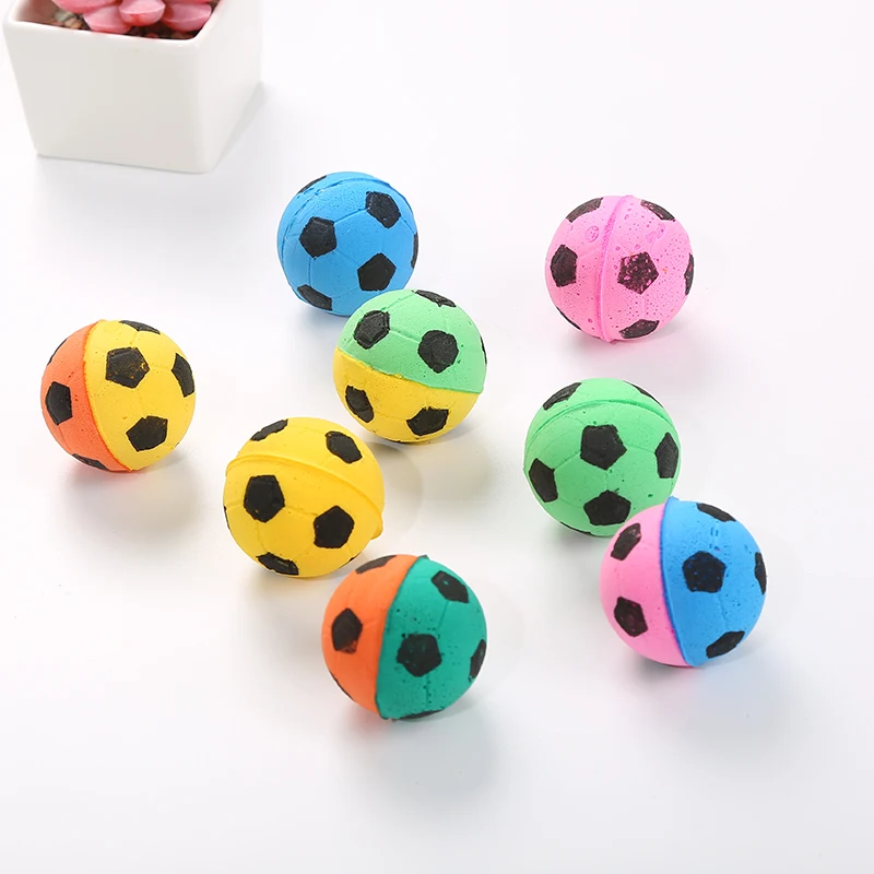 

wholesale color assorted Latex football Sponge foam Balls Cats Toys