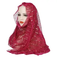 

CL04 2019 Latest Design Plain Color Stripe Crinkle Scarf Women crinkle hijab