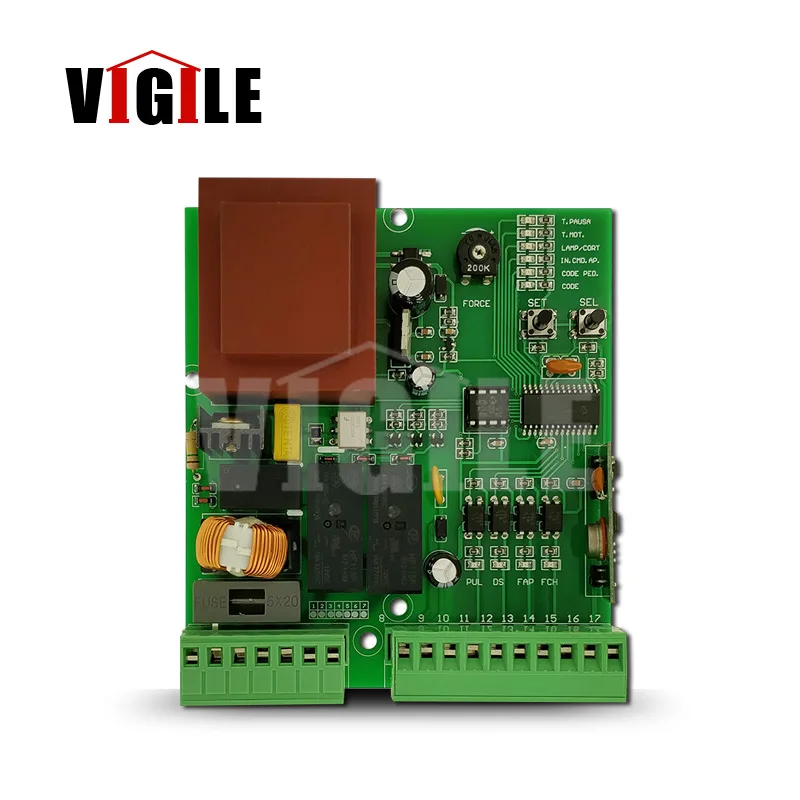
factory customize 433.92mhz Pcba steel sliding gate control panel 