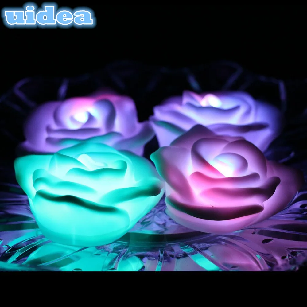 Romantic Modern Color Changing Girl Favor LED Rose Flower Light