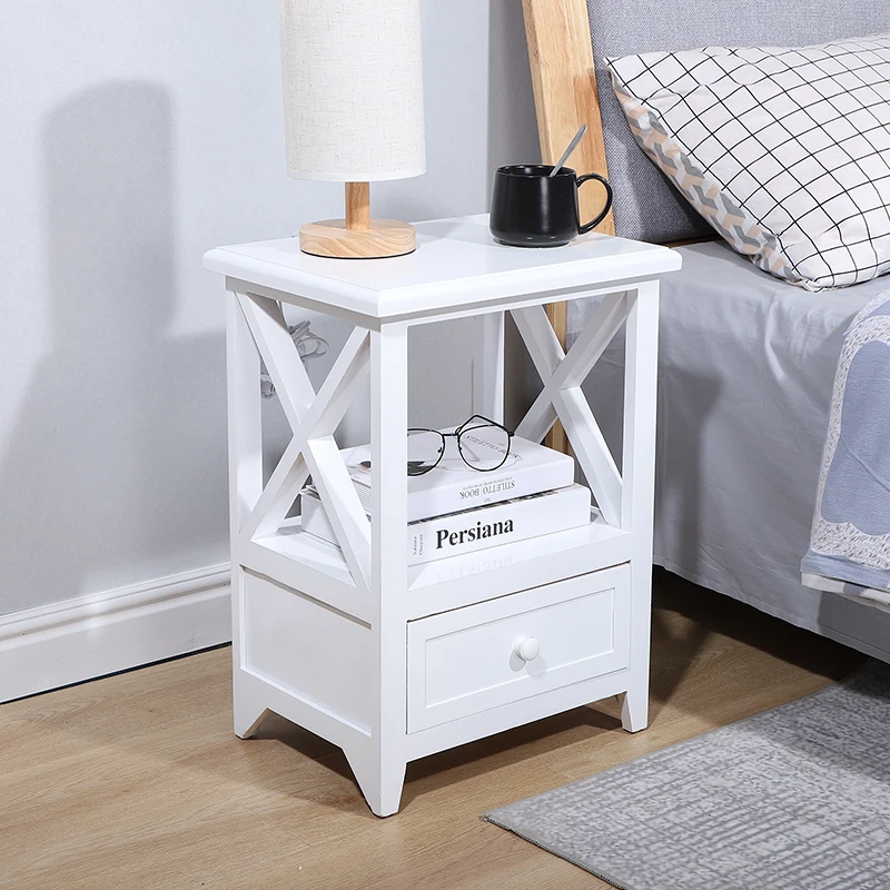 
Bedside Tables Cabinet 1 Drawers Nightstand Bed Side Table  (62053138108)