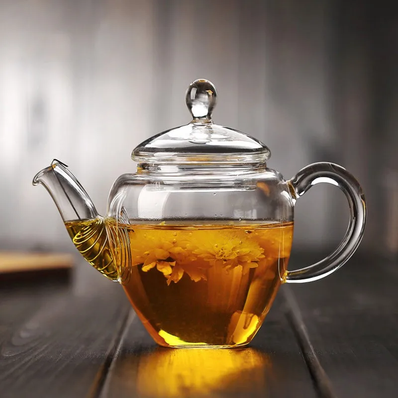 Modern Heat Resistant Borosilicate Glass Teapot With Infuser Buy