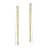 14KT yellow gold 925 sterling silver diamond triple dangle raja tassel earring