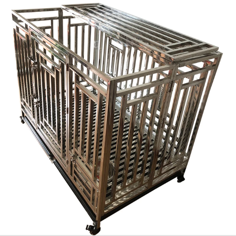 Factory Wholesale Stainless Steel Dog Cage,Folding Stainless Steel Dog