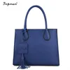 Large Capacity Tassel Bag Pu Leather Fashion Women Best Sale Top Handle Bags Solid Cooler Luxury Handbags Women Bags