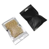 Retail Zipper Front Clear Self Seal Black Zip Lock Foil Storage Bag