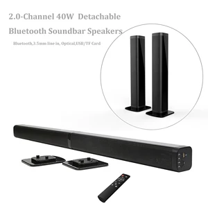 Samtronic 40W Detachable Soundbar TV Speaker,  TV Sound Bar Wired & Wireless Bluetooth Sound Bars  surround sound system optical