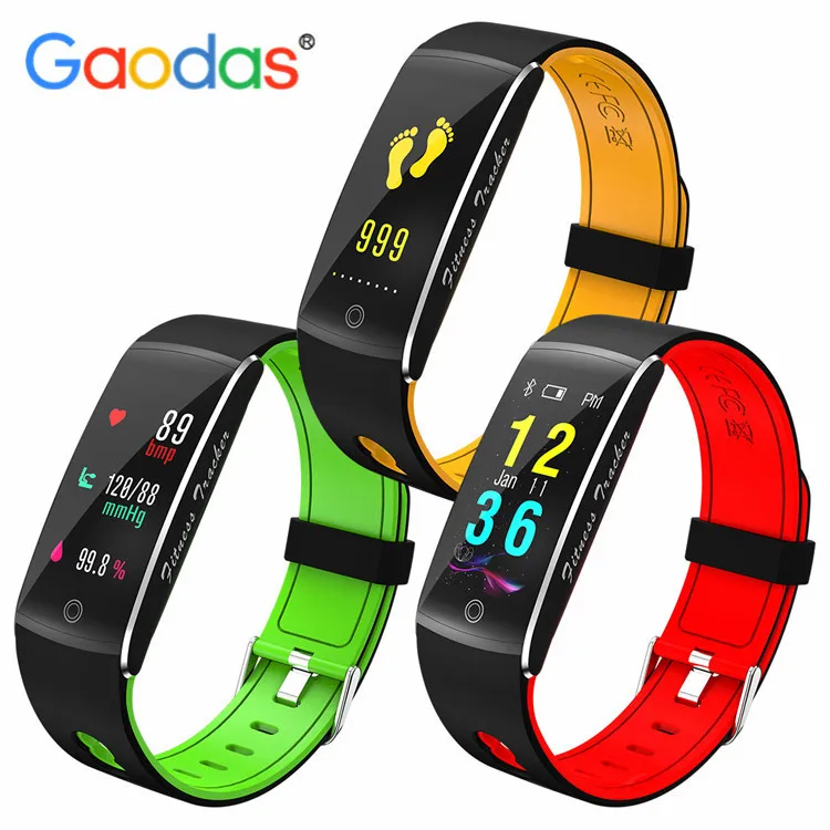 

F10 Smart Band Color Screen Fitness Tracker Smartband IP68 Waterproof Remote Control Sports Wristband for Android iOS, Green;red;yellow