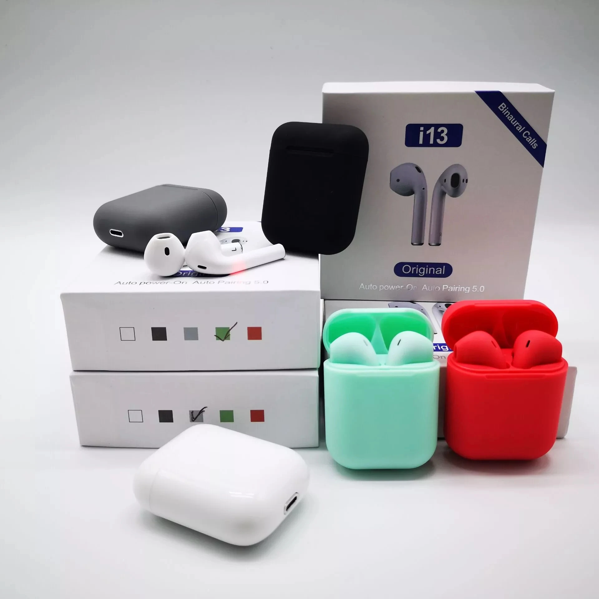 

Waterproof 2019 Newest I13 Tws Wireless Earphone 5.0 Headphones Auricolari Headphones Noise Cancelling Blue Tooth Headset