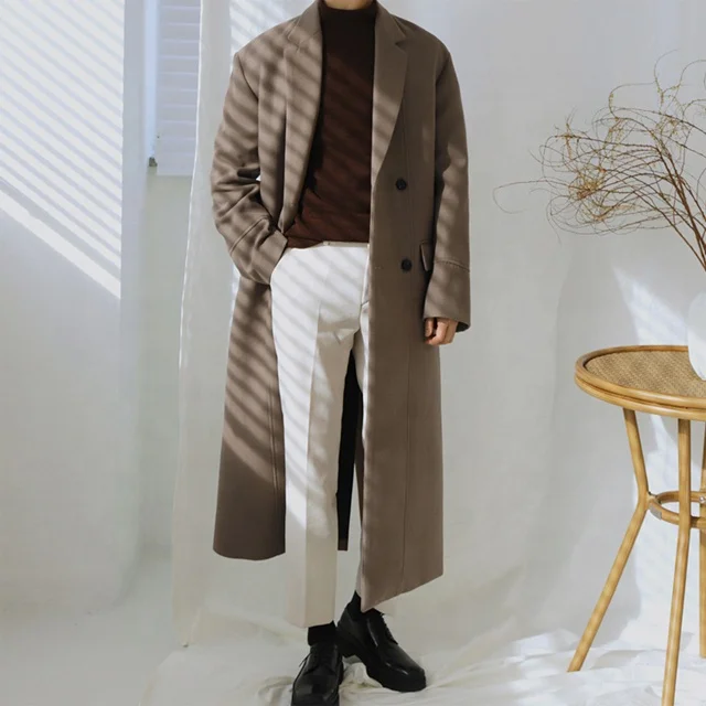 

Wholesale winter men's overcoat style fashion black long men's winter coat, Customized color