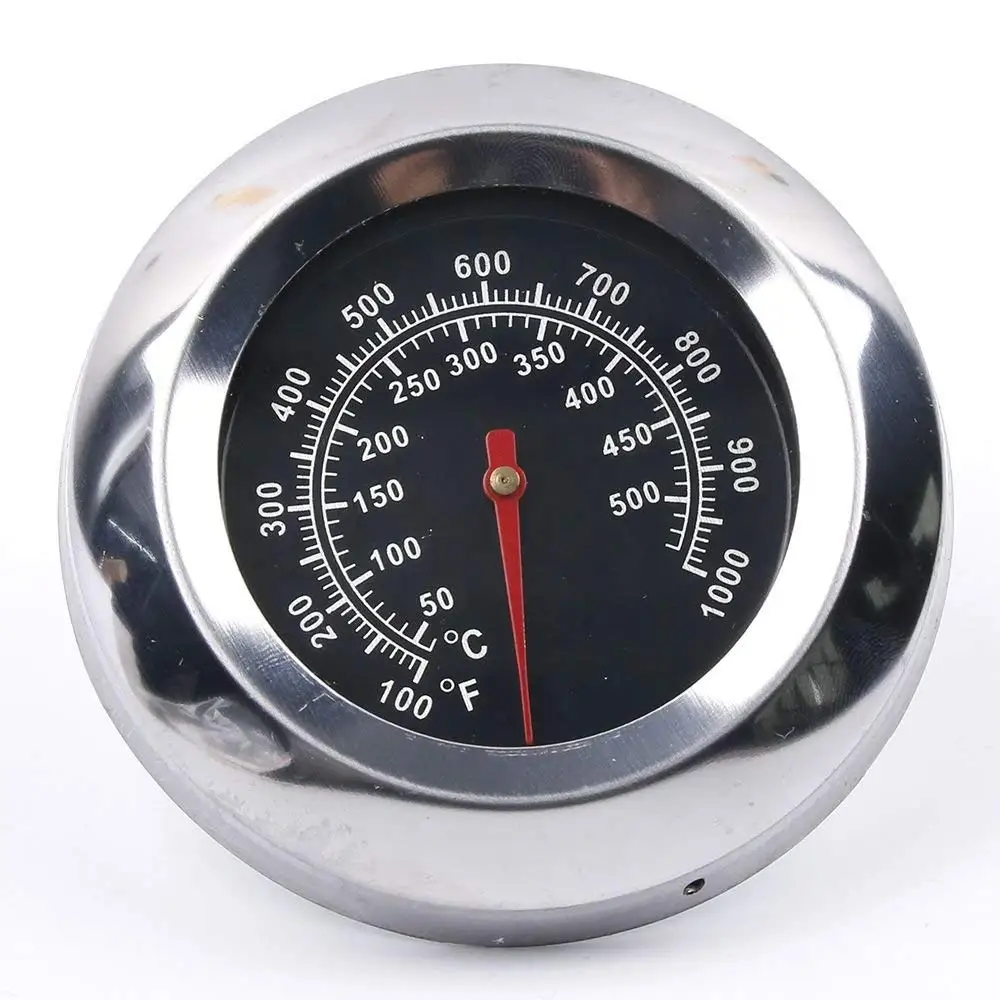 Temperature Gauges - Outdoor Stainless Steel Display Thermometer Roast Barbecue Bbq Smoker Gauge Dia 3 Quot - Grillroom Grille - 1PCs