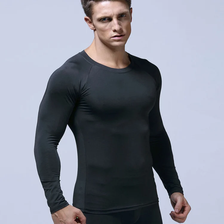 70% Polyester 30% Spandex Fashion T Shirt Dri Fit Men Long Sleeve ...