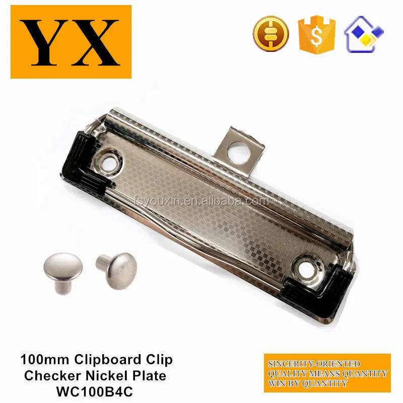 2018 Hot Sale 100mm Nickel Metal Clipboard Clamps In Portugal Market