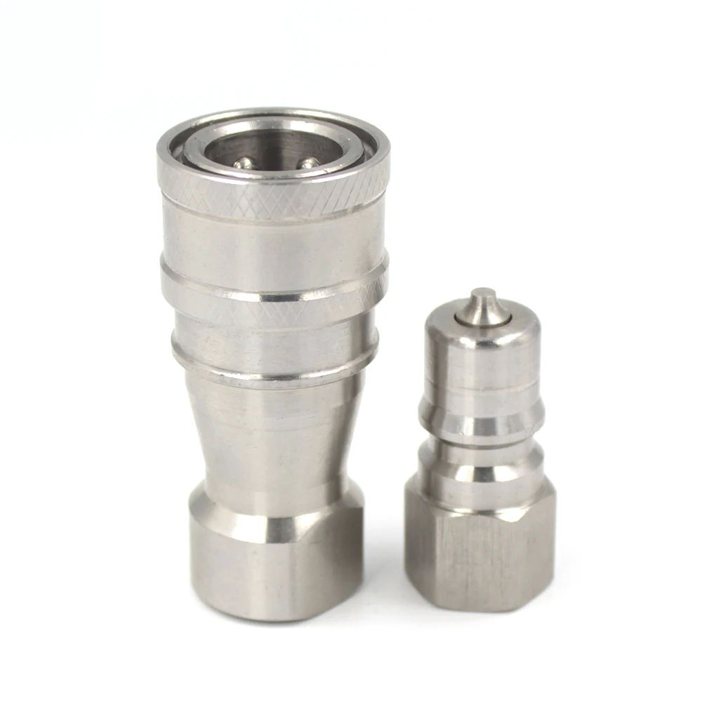 
KZF 1/4 inch ISO 7241 series B stainless steel pneumatic quick disconnect fittings for carpet cleaning and water hose 
