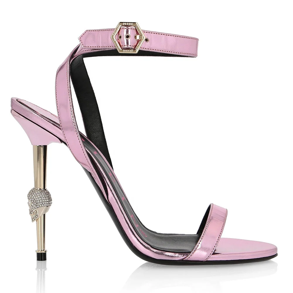 

Skull High Heel Elegant shoes women skeleton sandal heels Suede Party Occasion sexy sandals for women