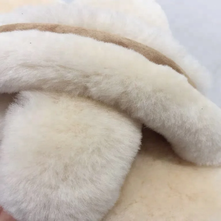 
Soft Sole Sheepskin Fur Warm Lining Flip Flop Slipper Women Winter 