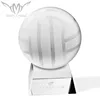 Etched Base Crystal Volleyball Paperweight for Volleyball Winner Team Gifts