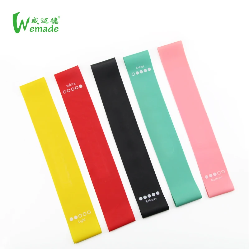wholesale custom fitness yoga bands set latex resistance loop exercise bands