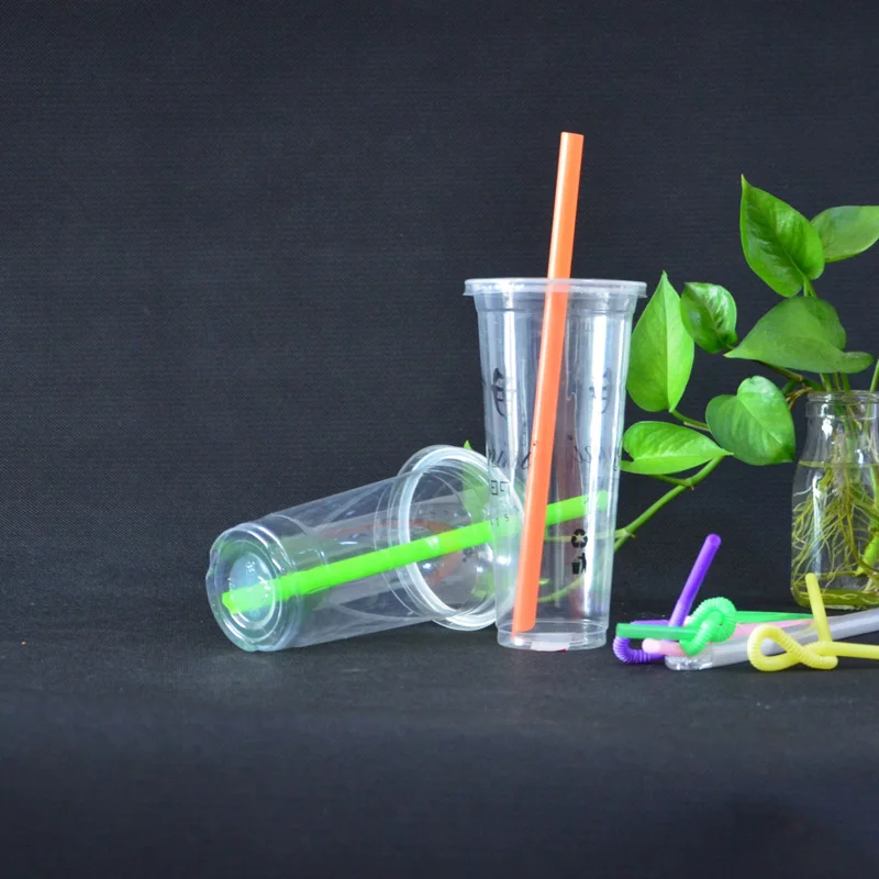 Wholesale 32 Oz Plastic Cups With Lids Fancy Large Plastic Tea Cups
