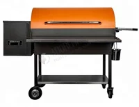 

Wood Pellet grill with stainless steel front shelf