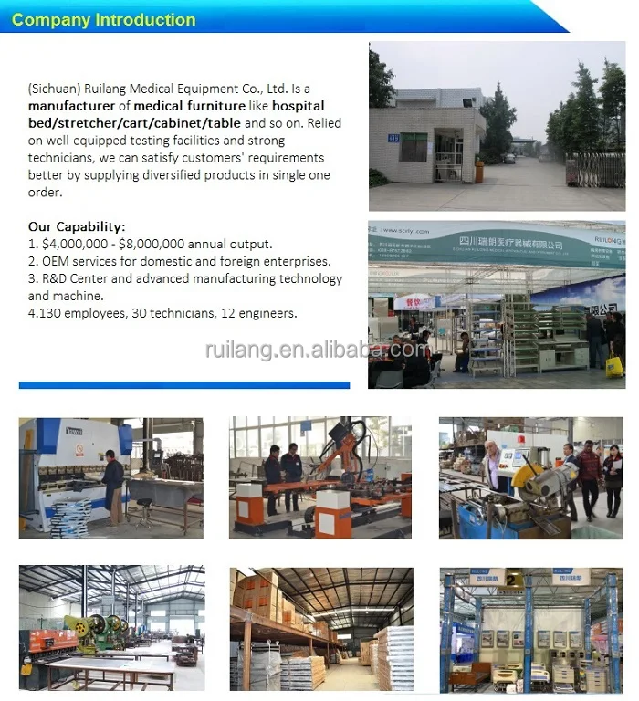 stainless steel adjustable surgical metal tray cart