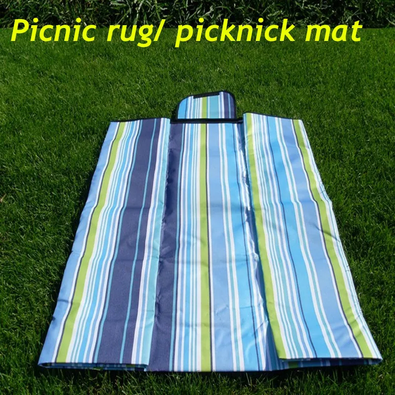green picnic rug