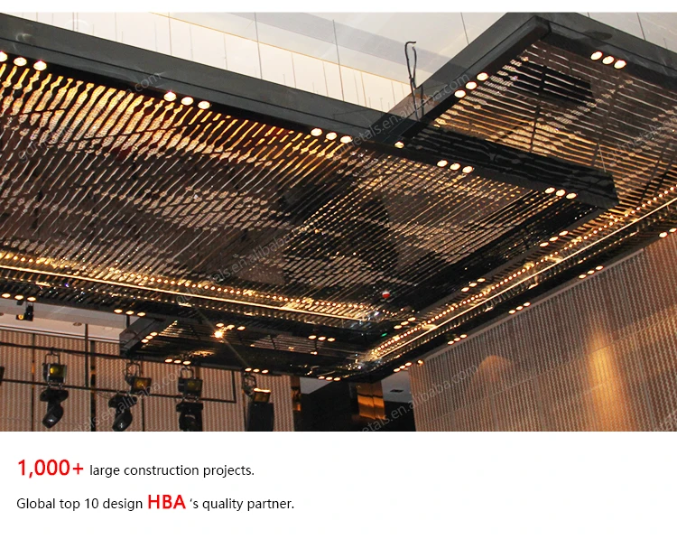 Modern Stainless Steel Metal Suspended Decorative Ceiling Tiles