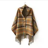 KR030 Winter fashion woman knitted scarf shawl with buttons