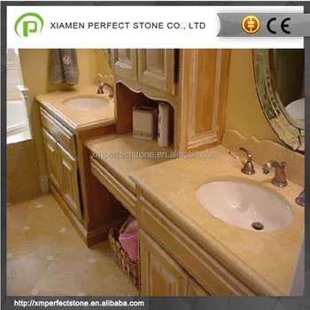 Jerusalem Gold Marble Countertop Vanity For House Yellow Top Table